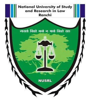 National University of Study and Research in Law, Ranchi Logo