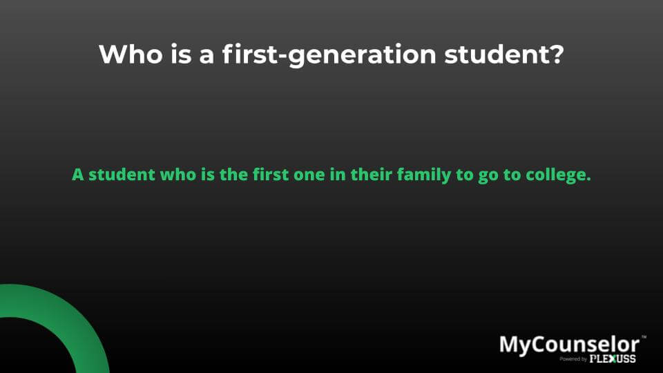 advice for first generation college students