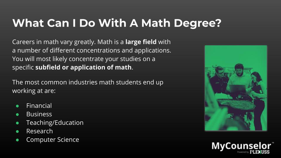 Career opportunities in mathematics