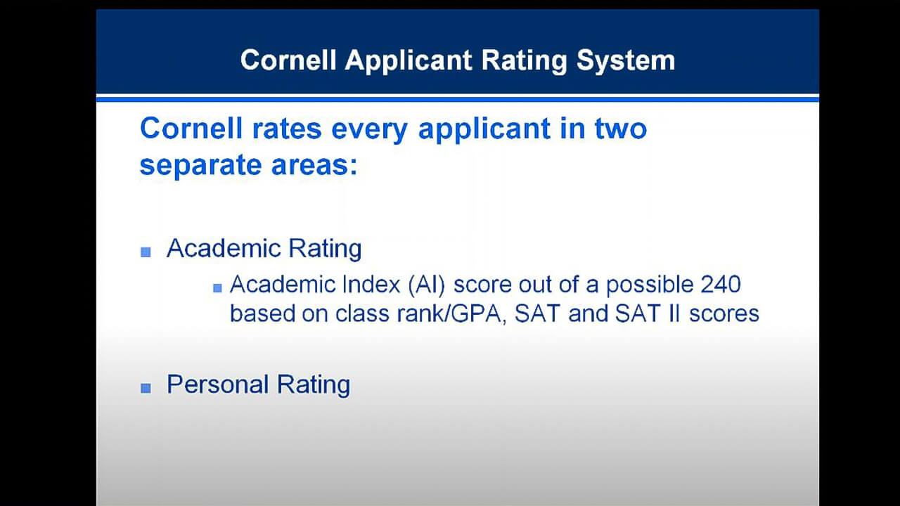 cornell college of human ecology acceptance rate