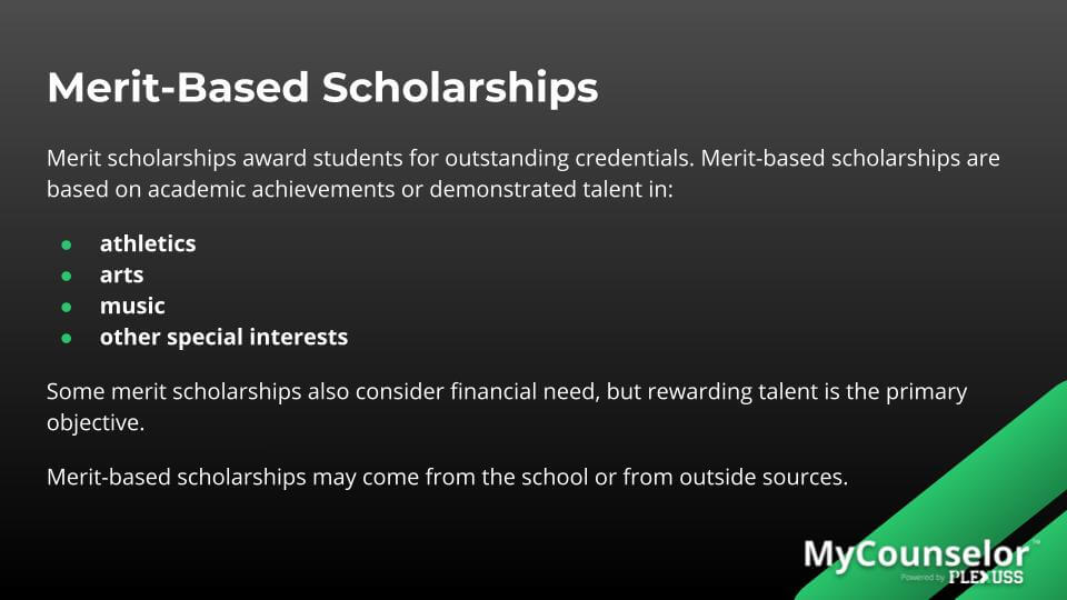 different types of scholarships