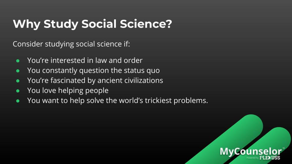 jobs that require a social science degree