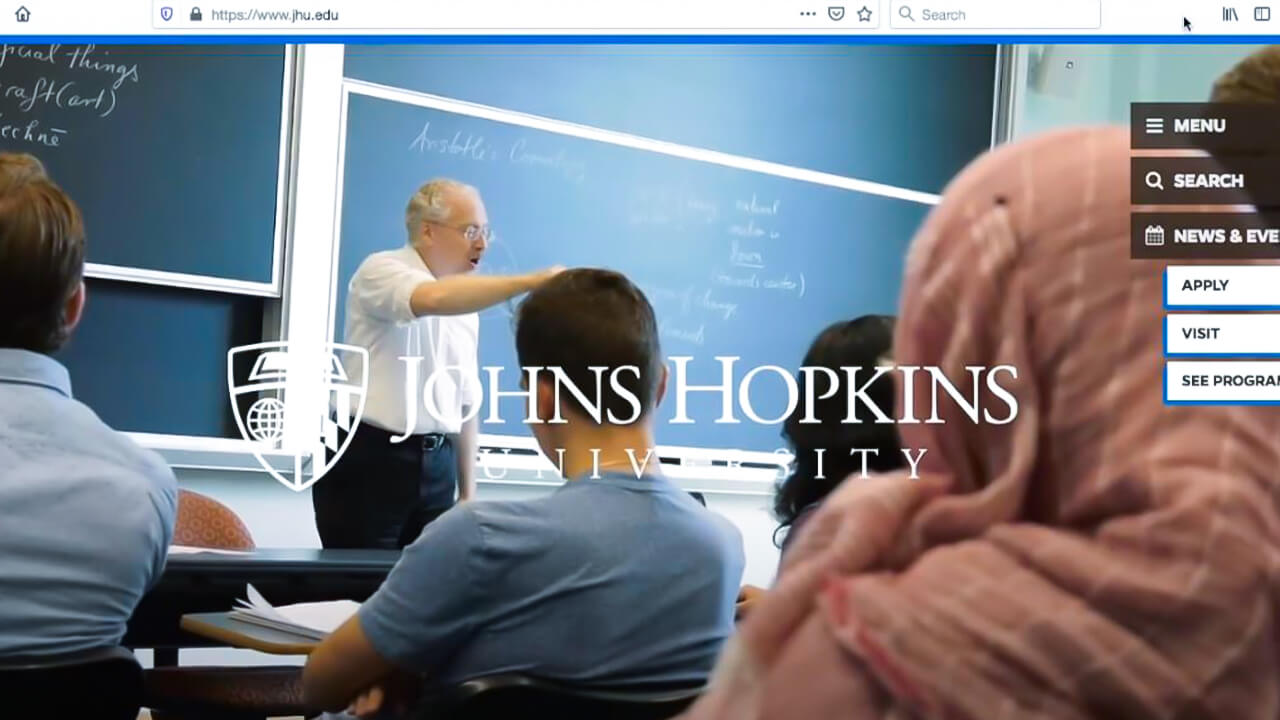 john hopkins university sat