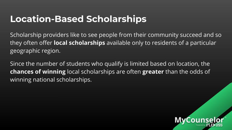 types of scholarships for college