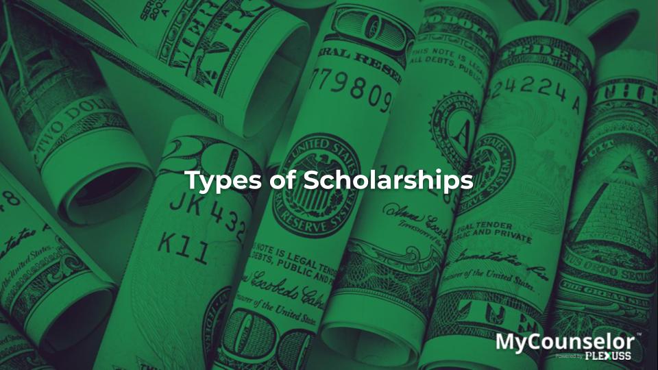 Types Of Scholarships | Plexuss.com